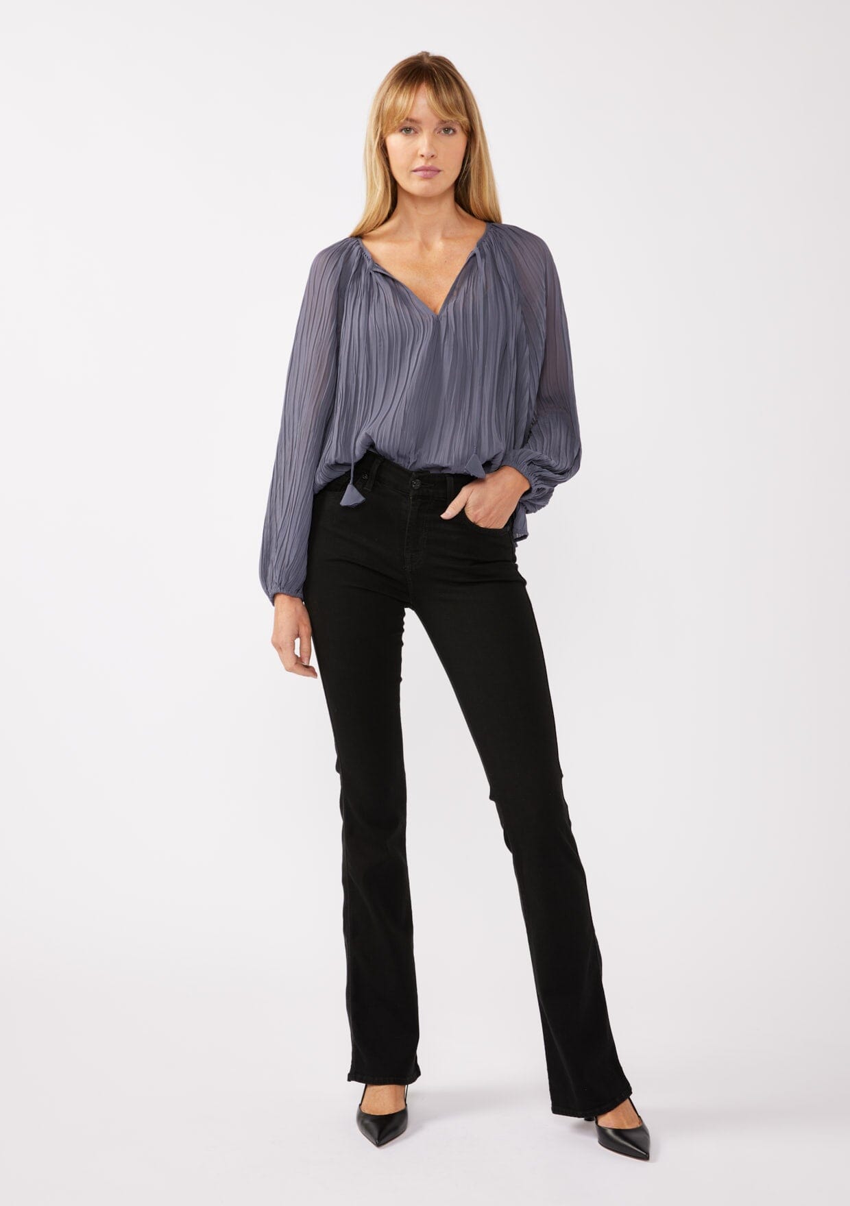 Never Late Pleated Blouse