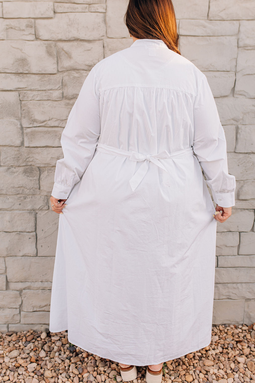 White Circle LDS Temple Dress