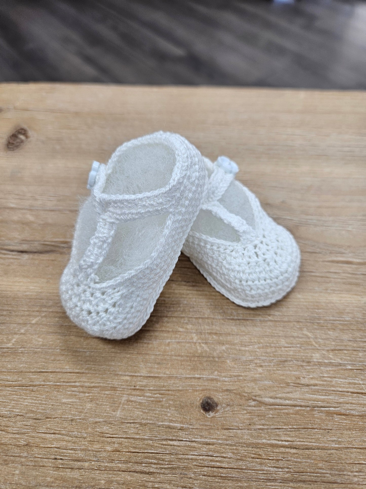 Crochet Flower Button Bootie