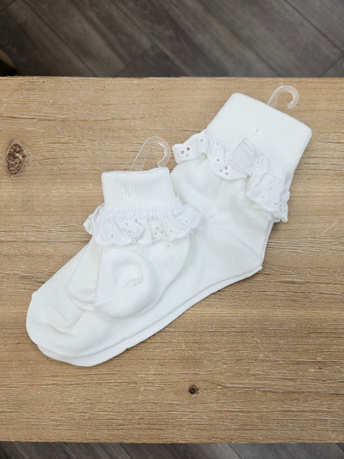 Fancy Eyelet Socks