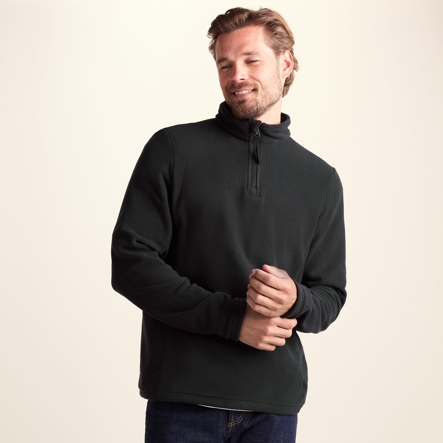 Revive Mens Quarter Zip Fleece - Black