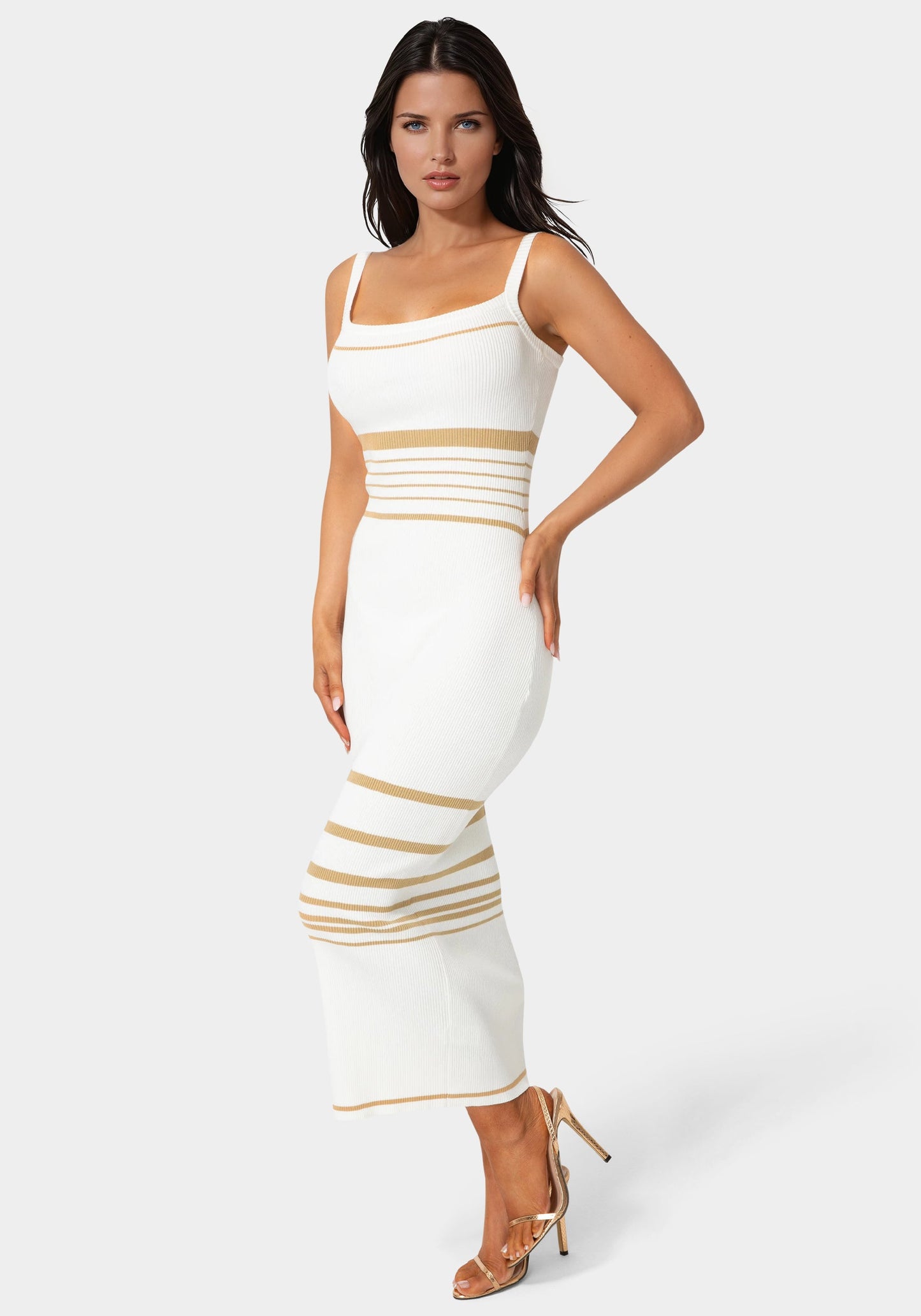 Illusion Sweater Bodycon Maxi Dress