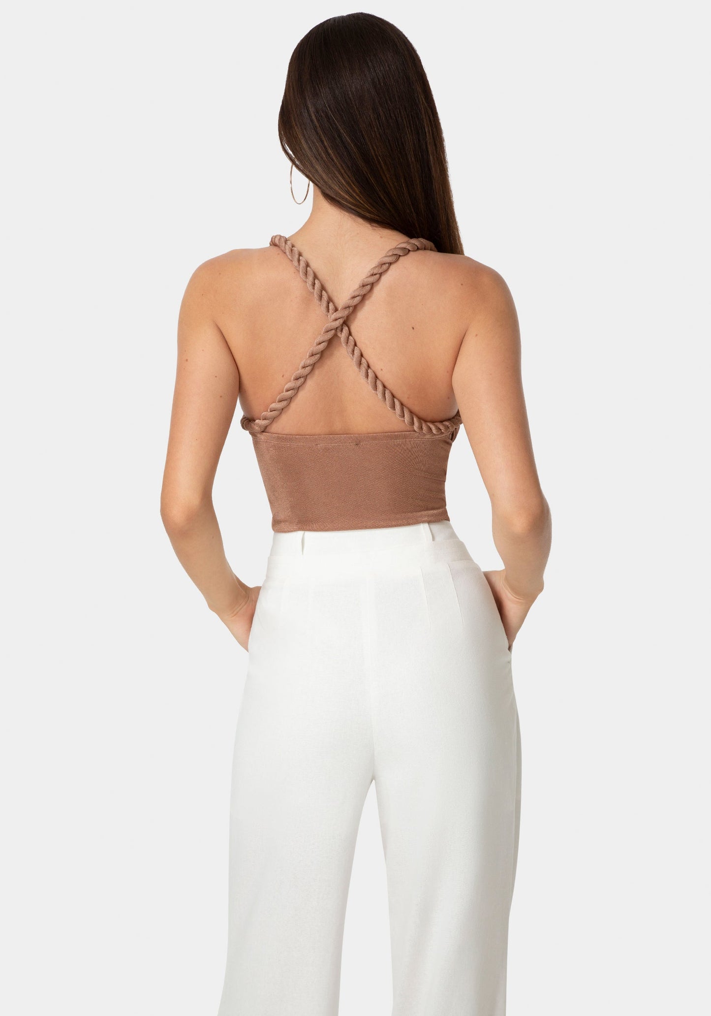 Twisted Strap Draped Bodysuit