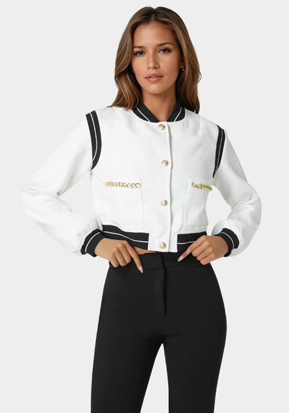 Textured Bomber Jacket
