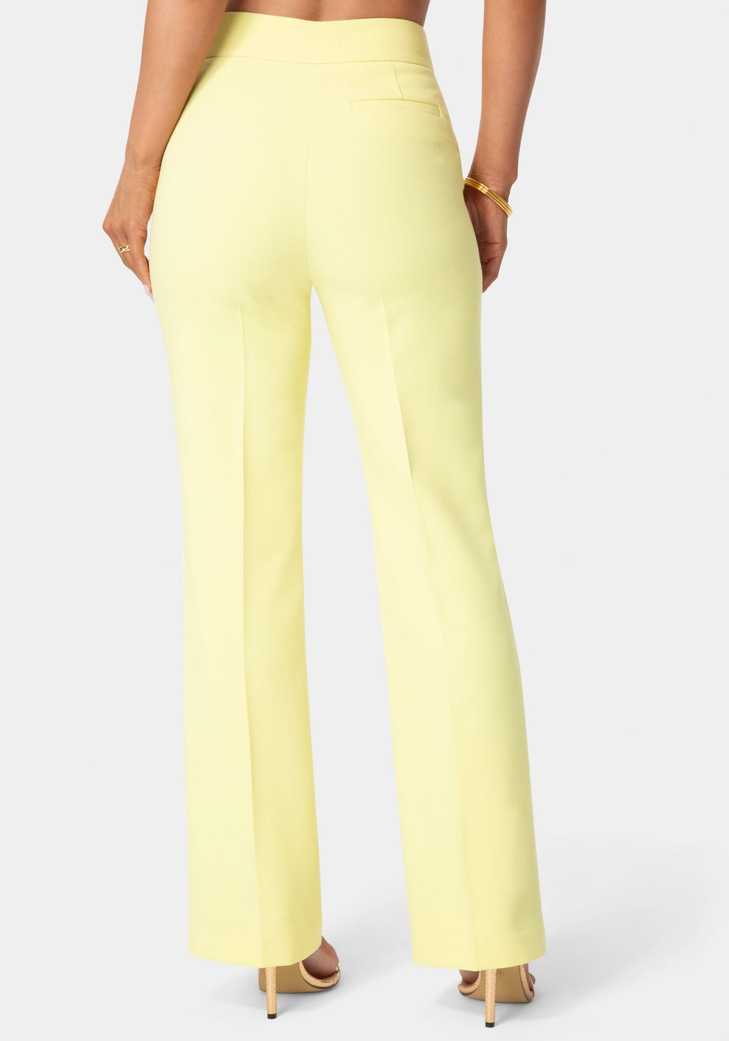 Tailored High Waist Straight Leg Pant