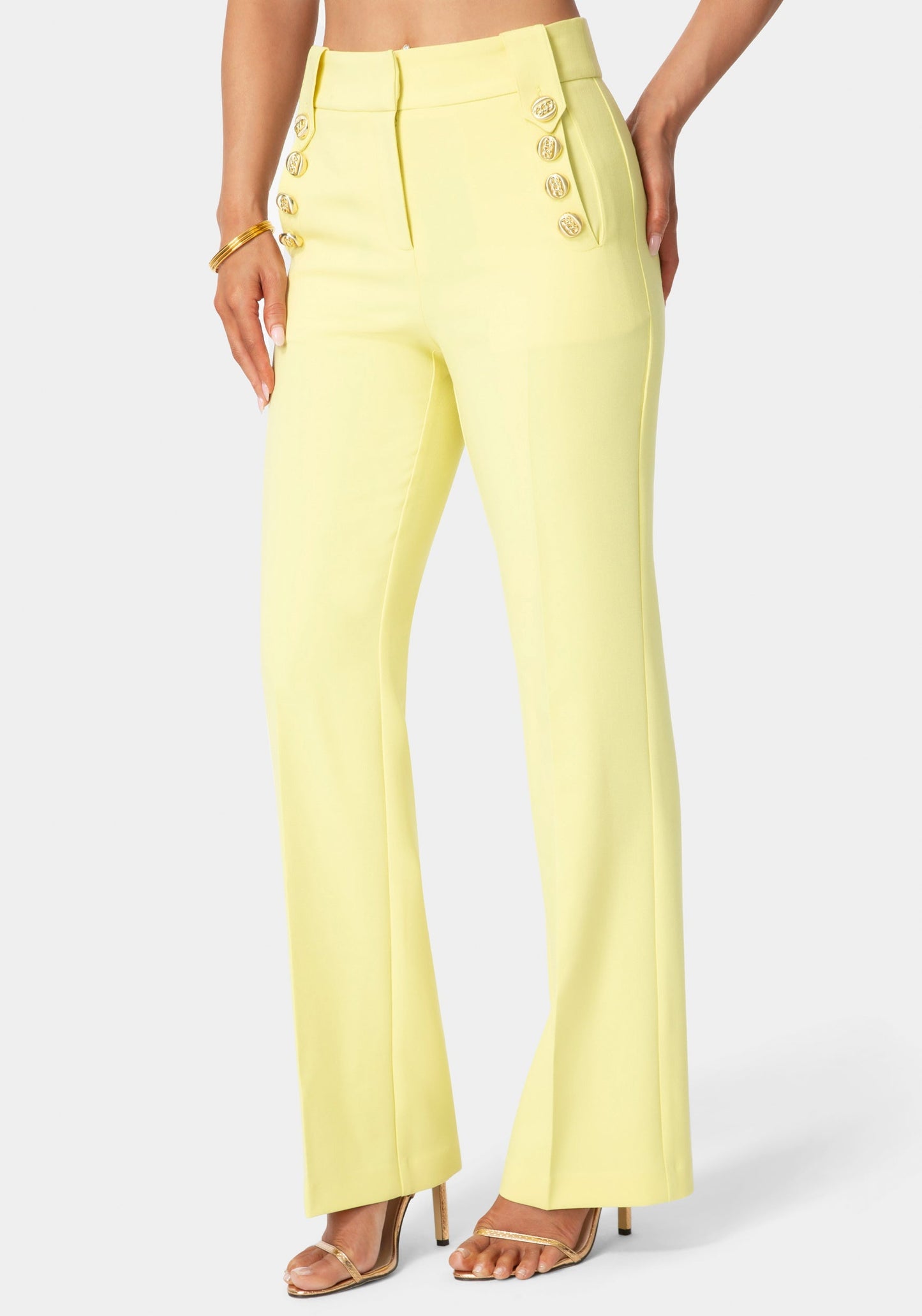 Tailored High Waist Straight Leg Pant
