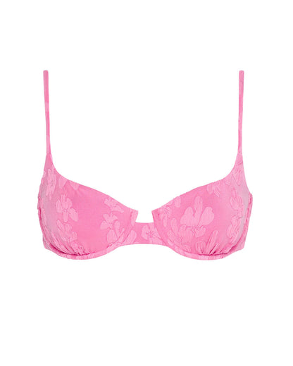 Belle Bikini Top - Hottest Pink