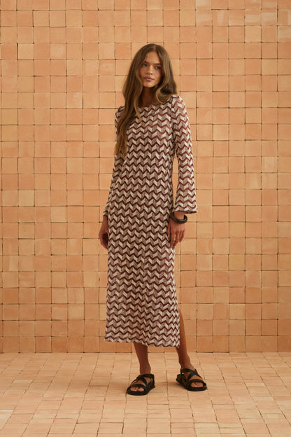 Autumn Dress In Cinnamon Spice