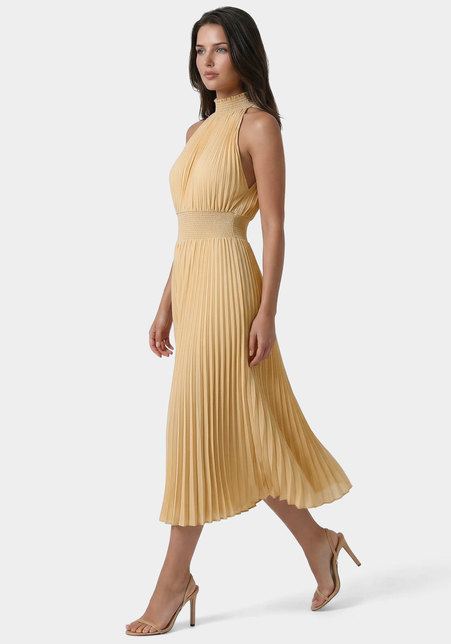 Sleeveless Pleated Dress