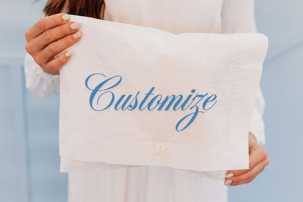 Heart Button Envelope + Customized Embroidery