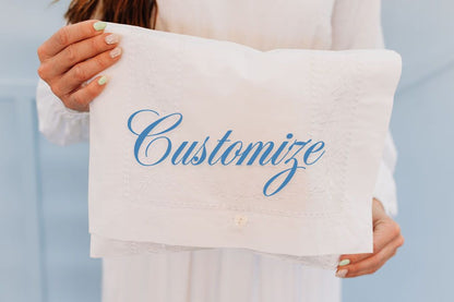 Heart Button Envelope + Customized Embroidery