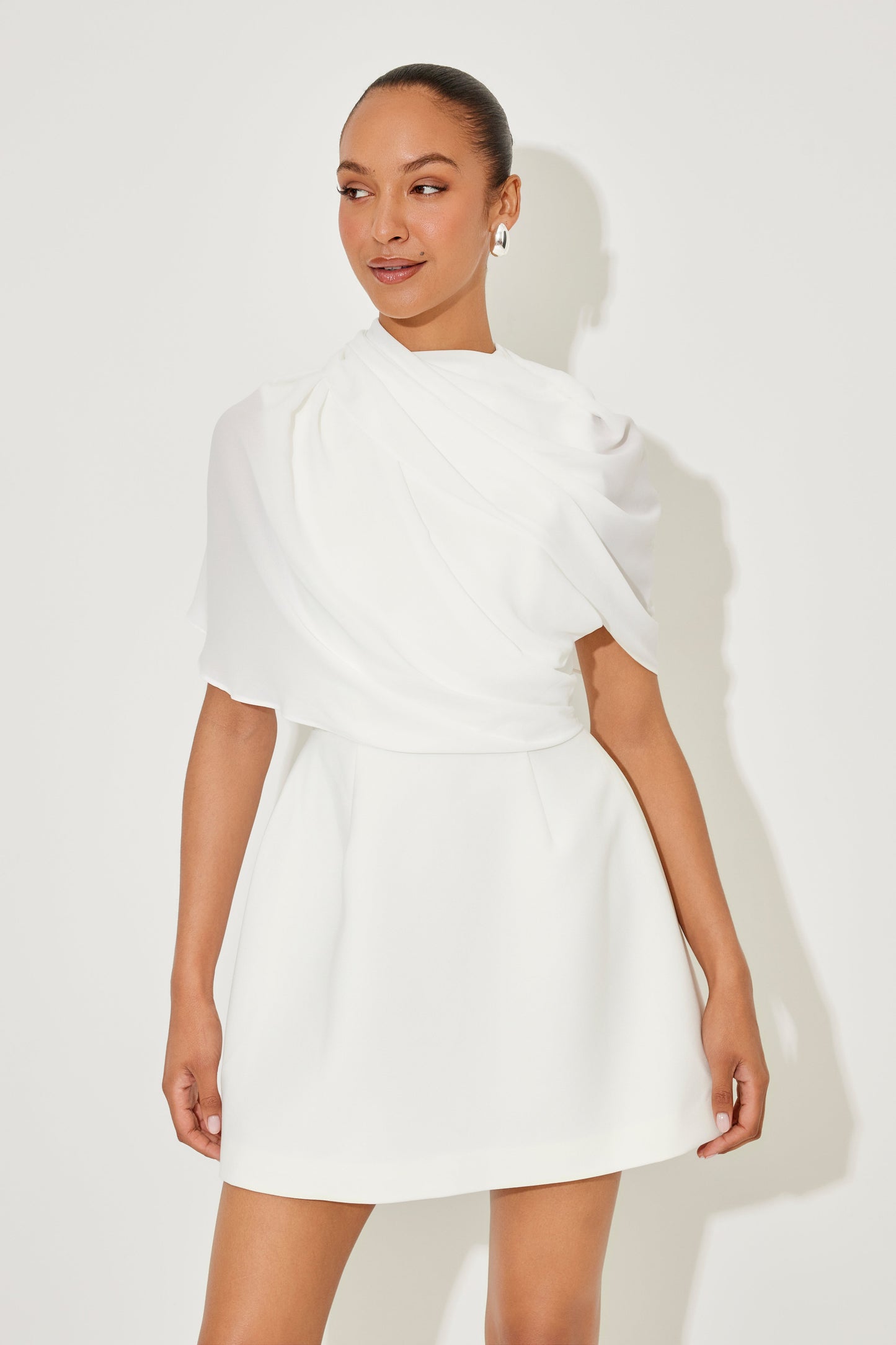 Gathered Mini Dress