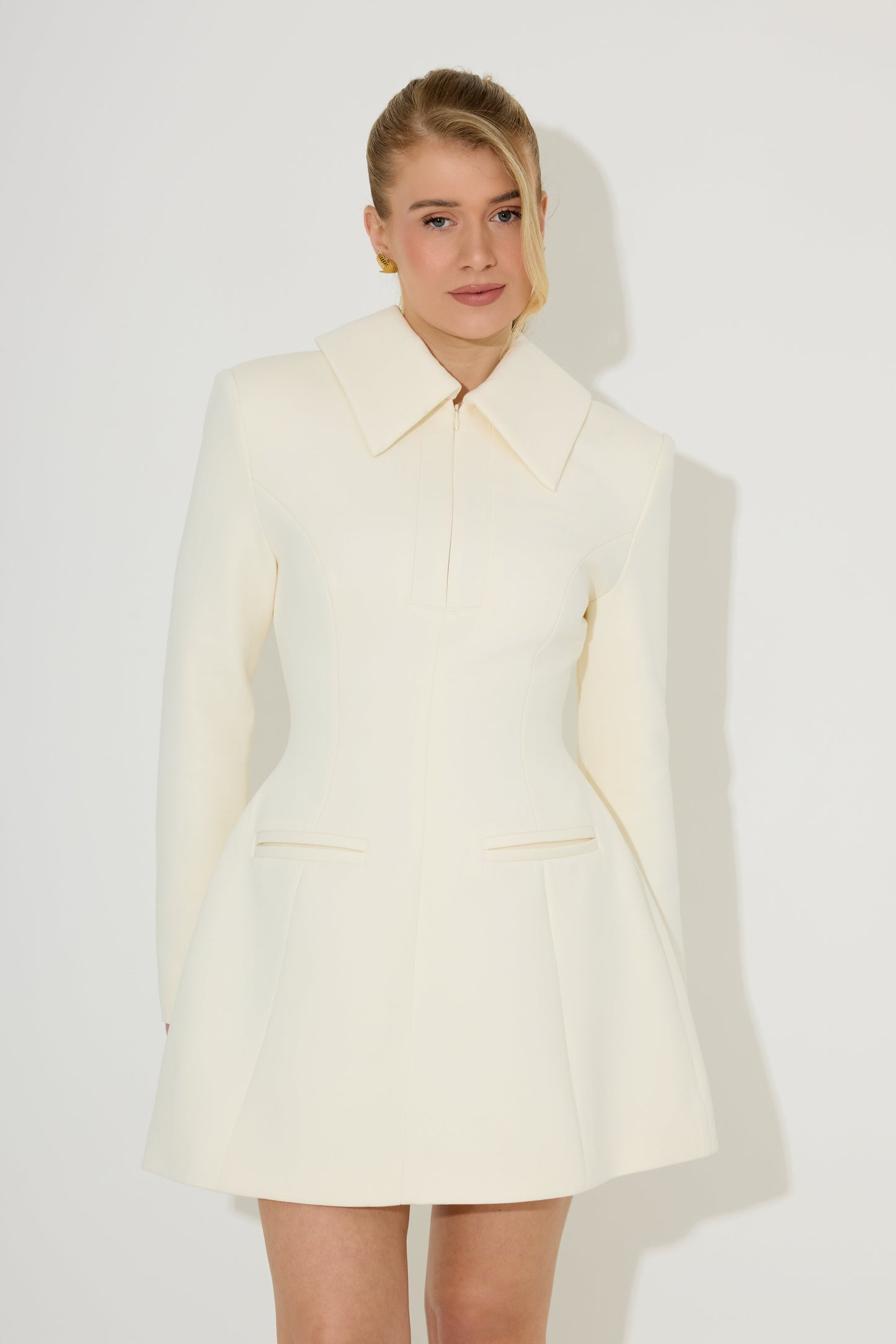 Zip Detail Mini Dress