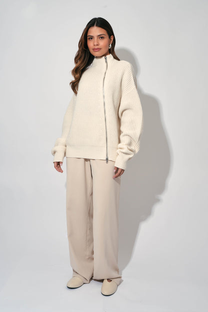 Wool Zip Jumper