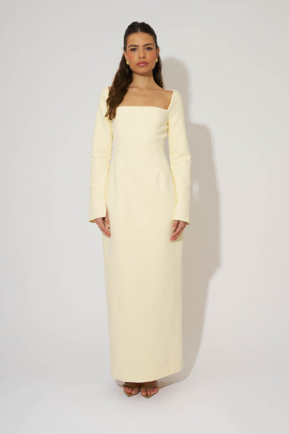 Framed Neckline Maxi Dress