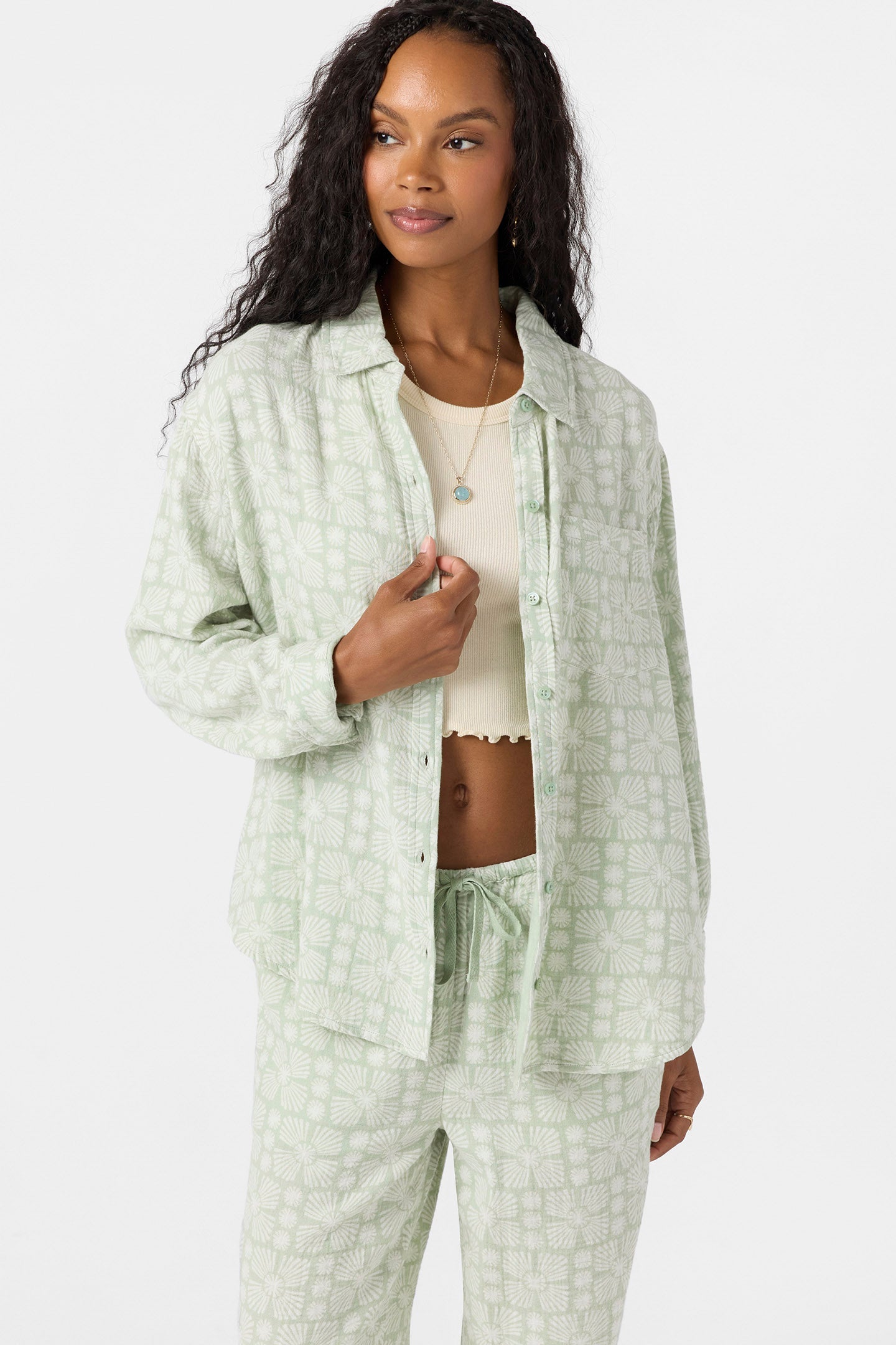 Leni Relaxed Geo Long Sleeve Top