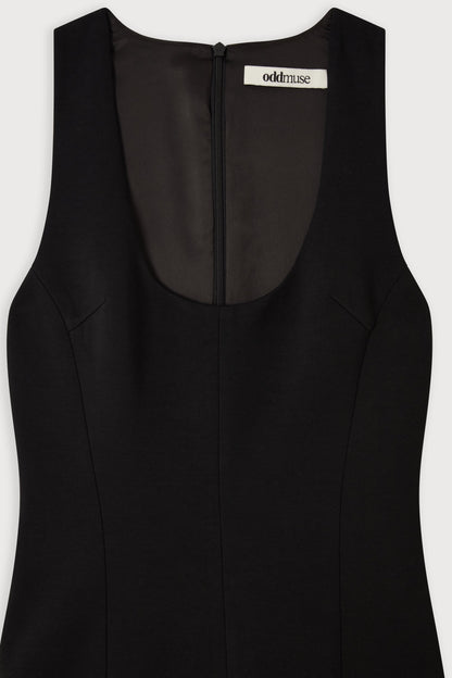 Cotton Mix Dropped Waist Maxi Dress