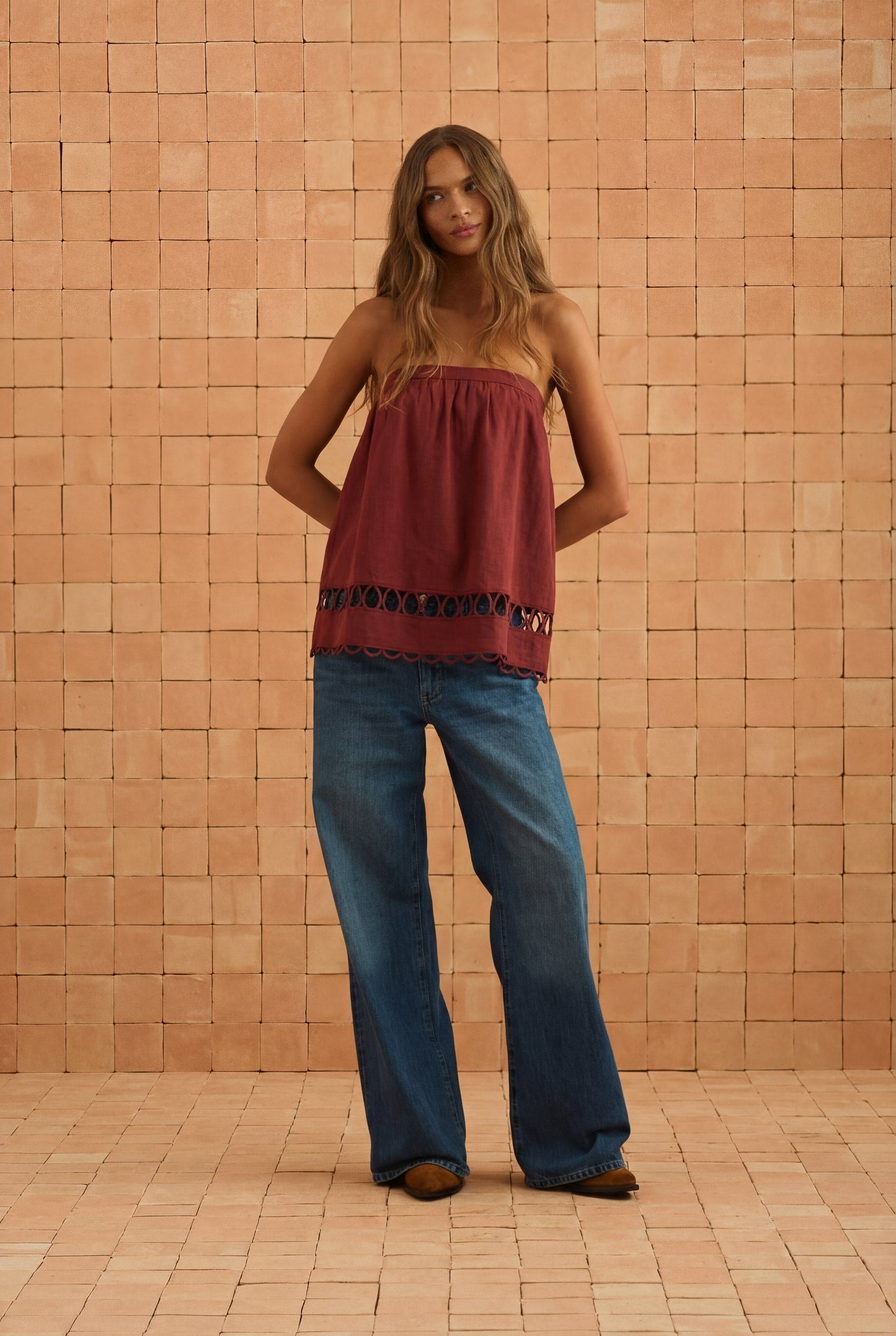 Gina Top In Sangria