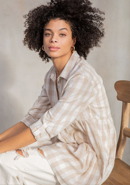 Jules Gingham Tiered Tunic