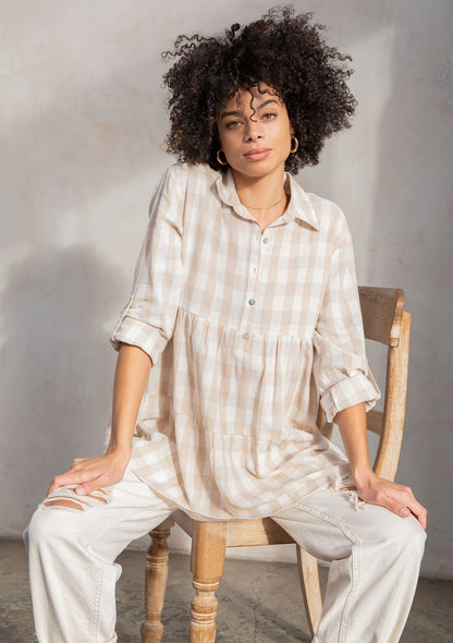 Jules Gingham Tiered Tunic