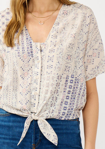 Lunara Tie Front Top
