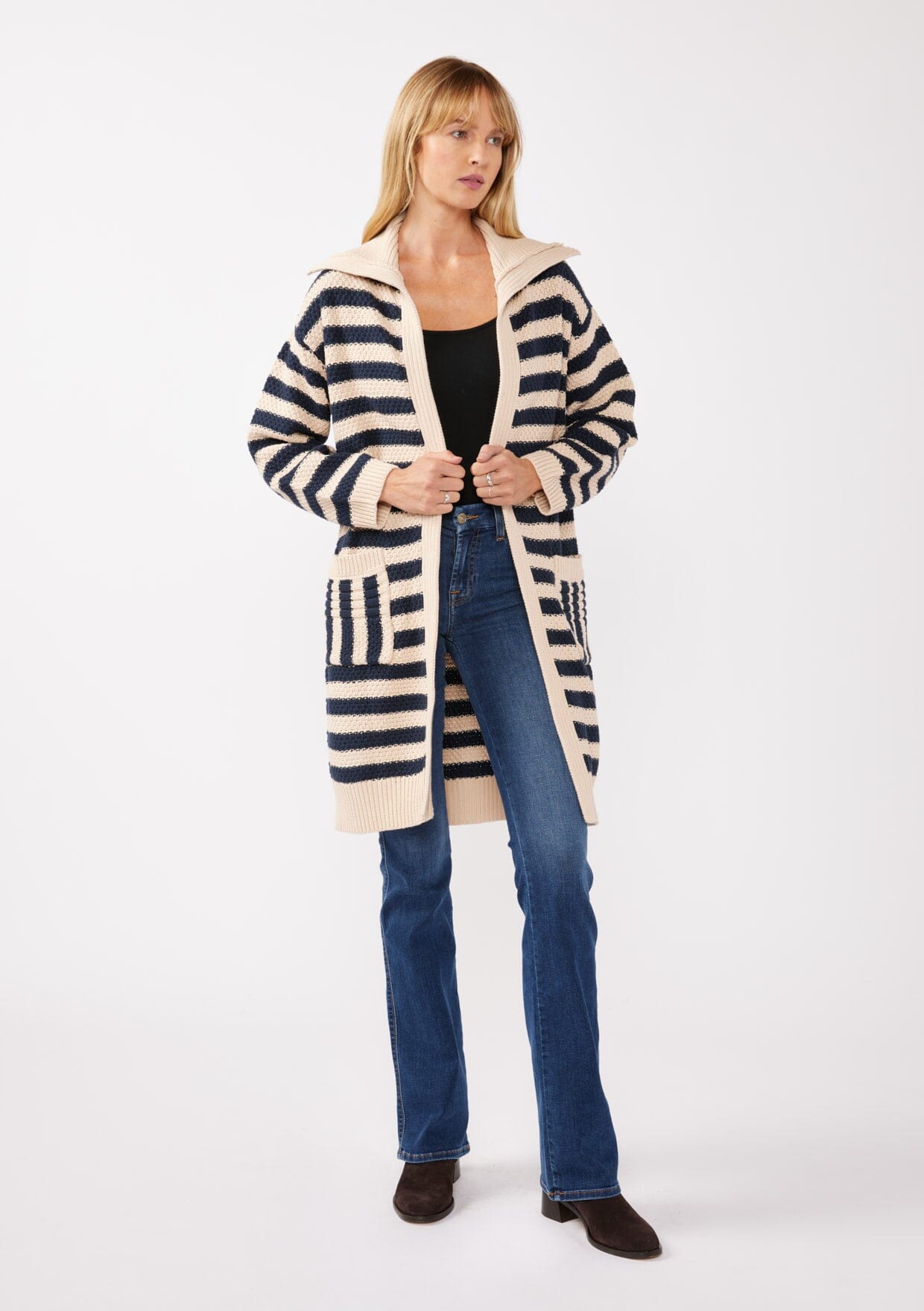 Coastal Striped Cardigan