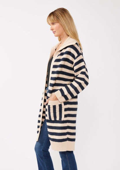 Coastal Striped Cardigan
