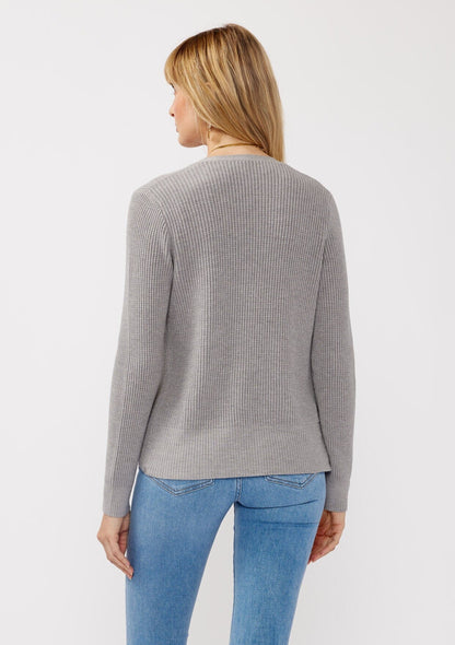 Casey Waffle Knit Wrap Sweater