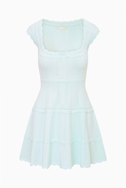 Laighton Stretch Pointelle Mini Dress - DUSTY LAGOON