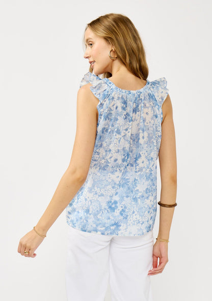 Botanic Muse Flutter Sleeve Top