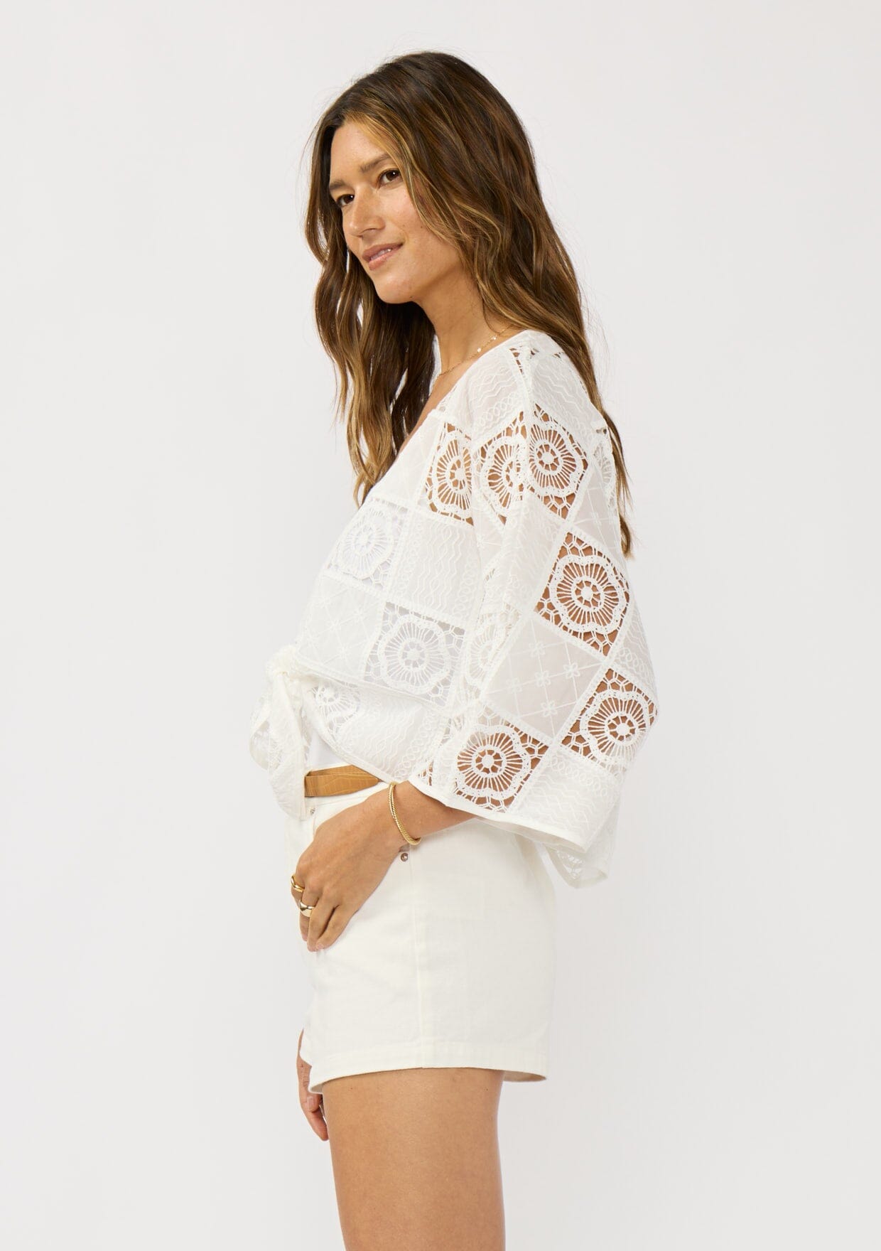 Lacey Tie Front Top