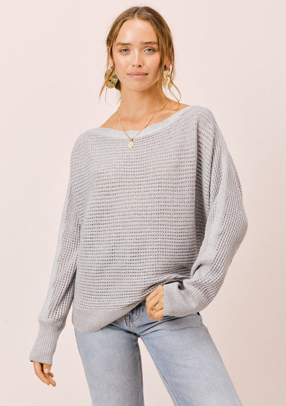 Juliet Metallic Boatneck Sweater