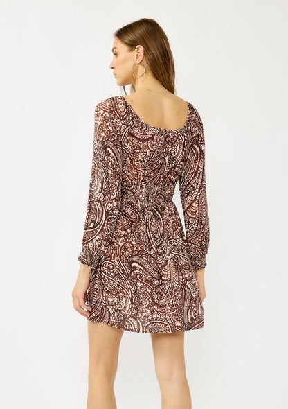 Sandswept Paisley Mini Dress
