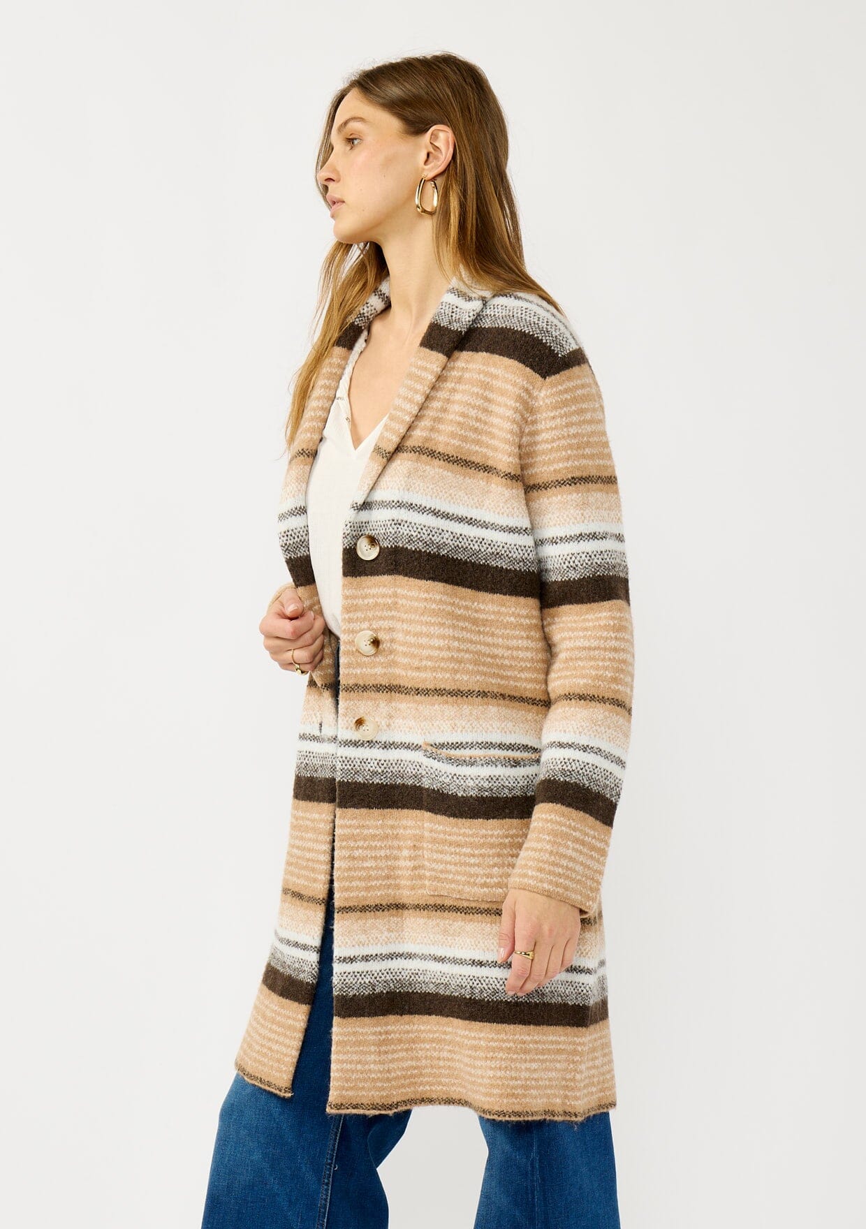 Tierra Striped Coatigan