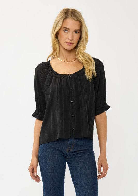 Thalia Plaid Top