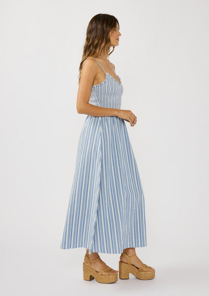 Coastal Striped Maxi Dress