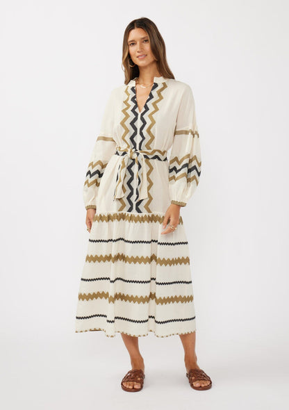 Mona Jacquard Maxi Dress
