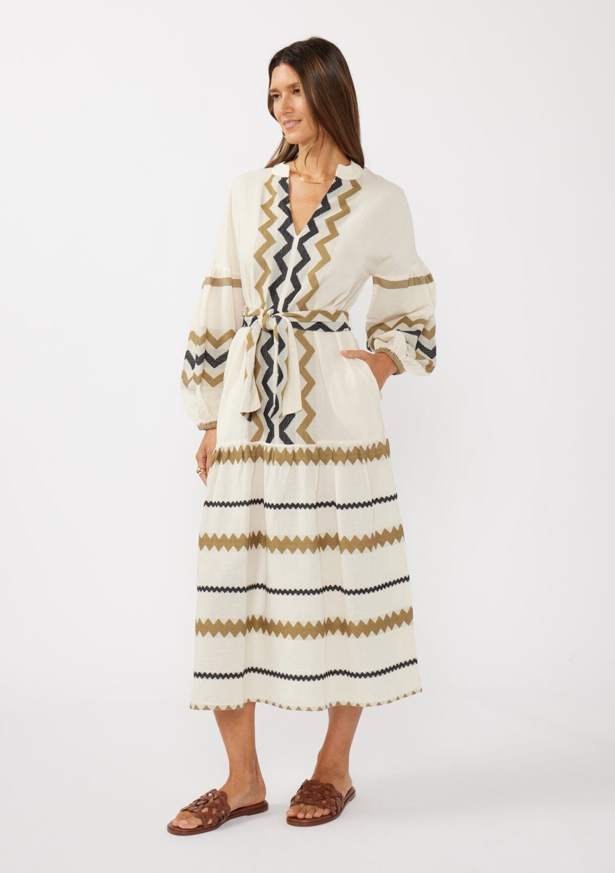 Mona Jacquard Maxi Dress
