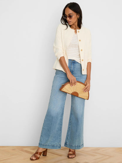 Collarless Sleek Stretch Jacket