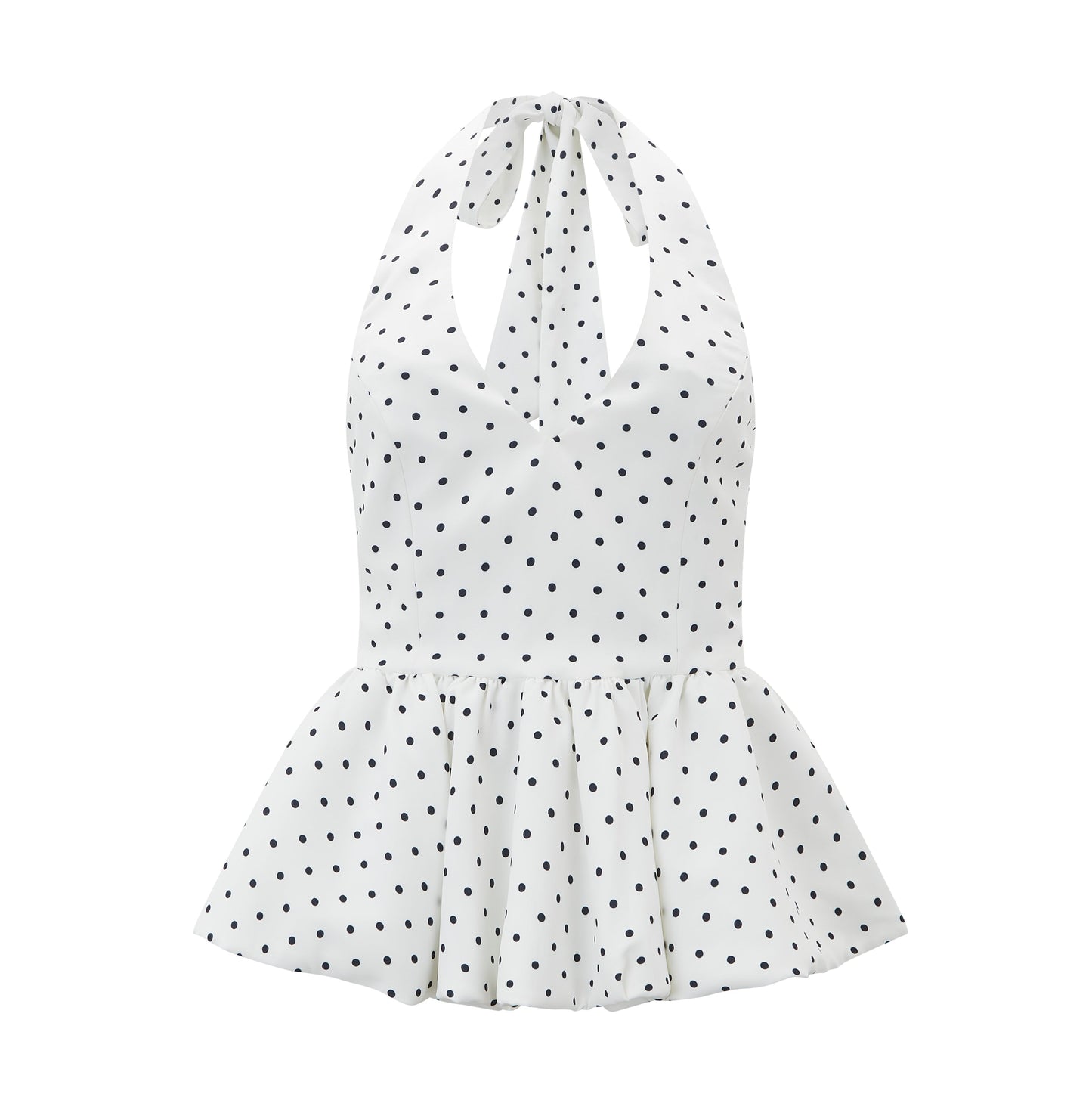 Polka Dot Peplum Top