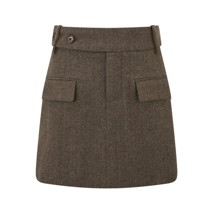 Herringbone Mini Skirt