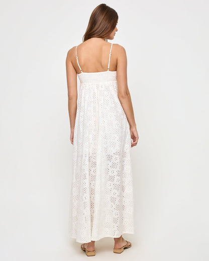 Raveena Dress - Eyelet Cream