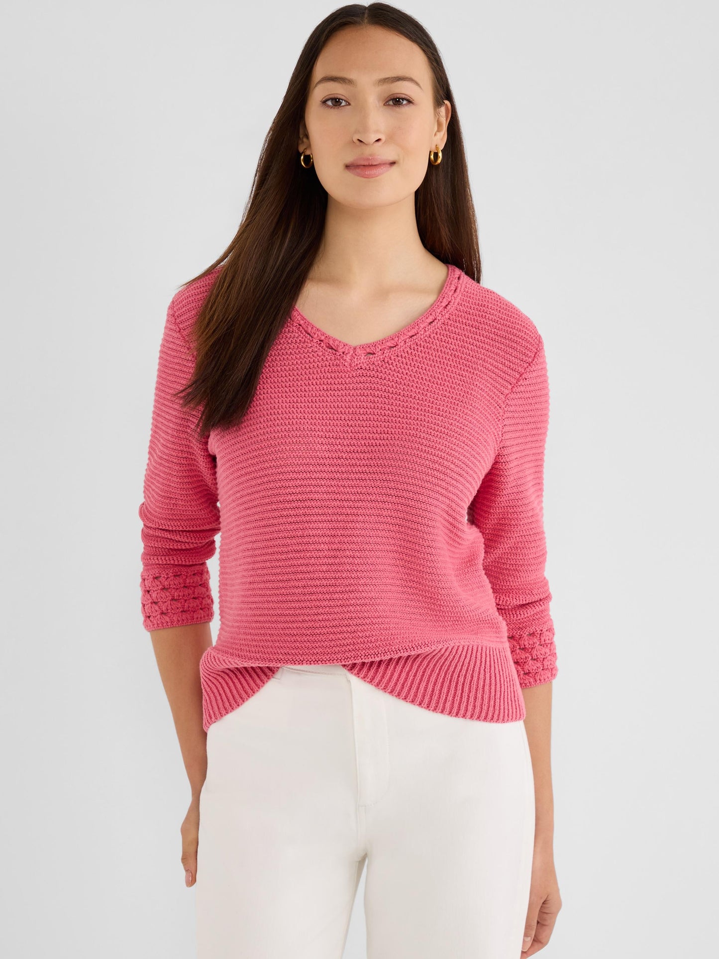 Edged Pop Stitch Sweater