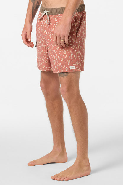 Hermosa Retro 17" Elastic Waist Swim Trunks