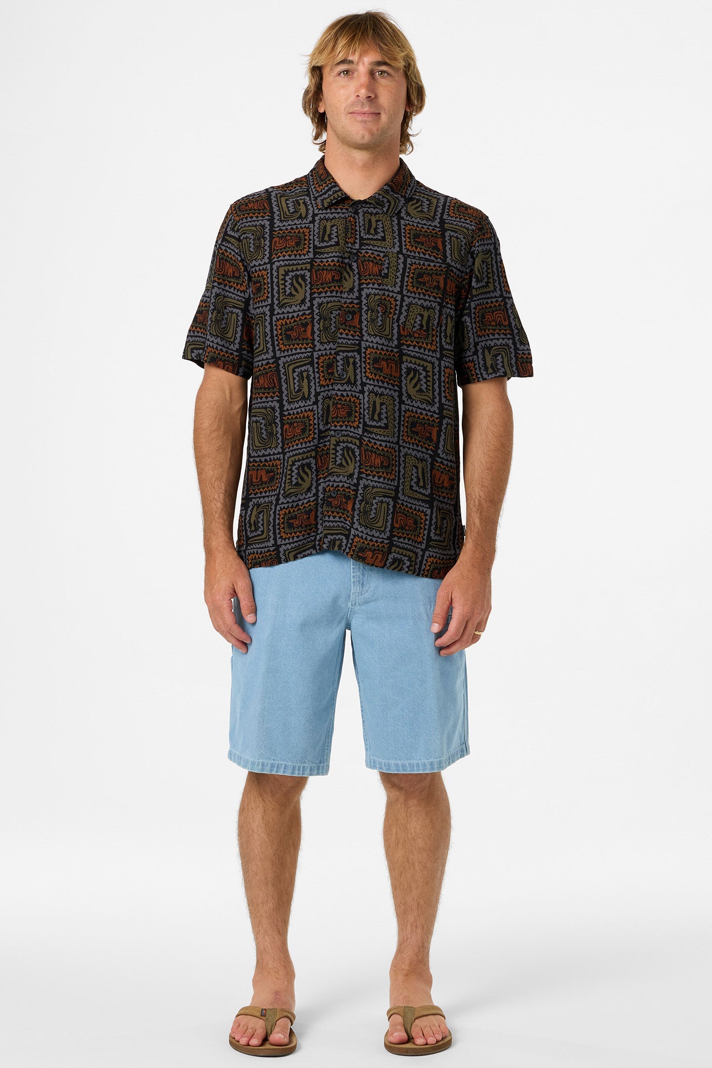 Relaxed Woven Camp Shirt