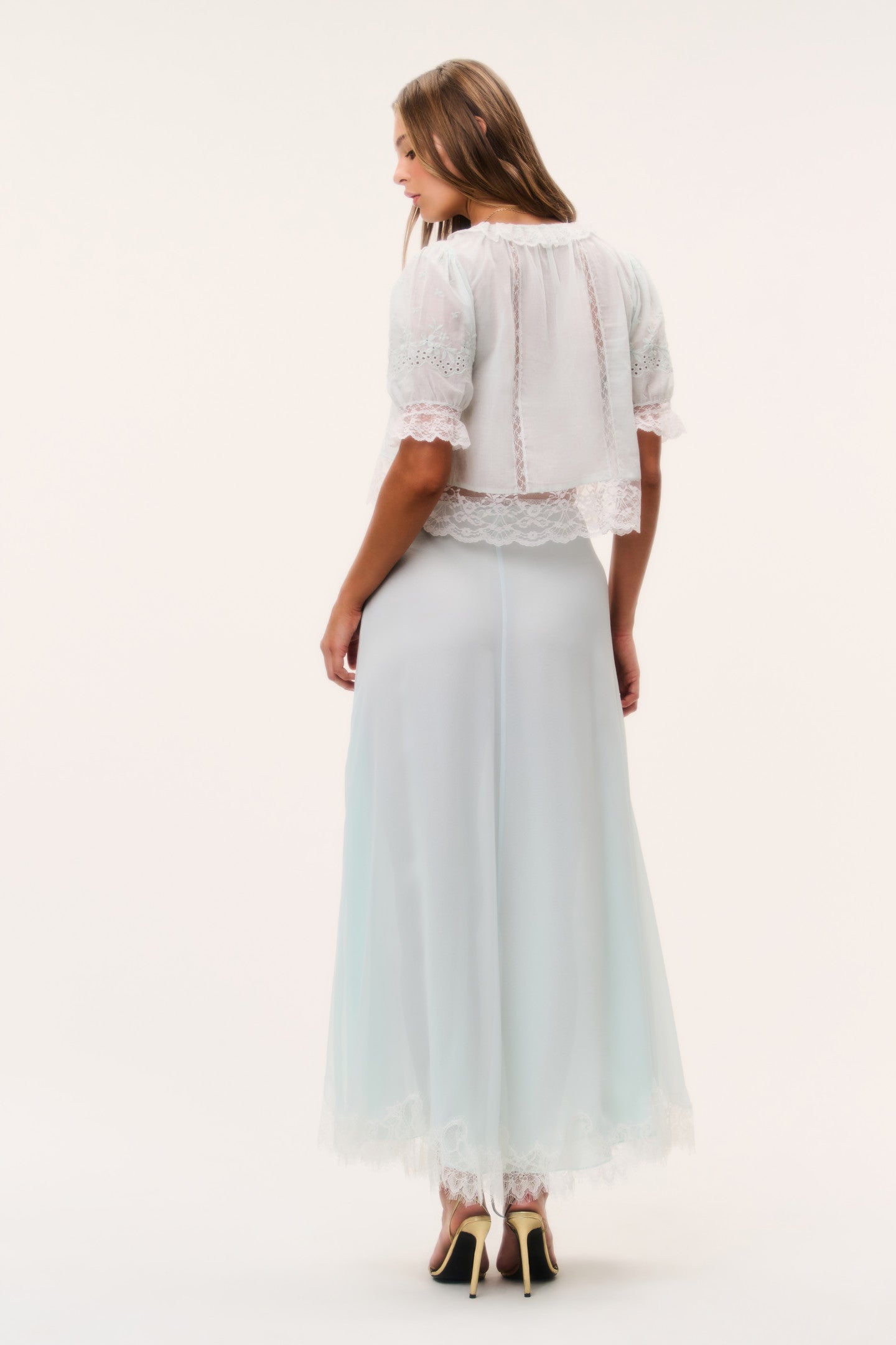 Sybel Silk Chiffon Maxi Skirt