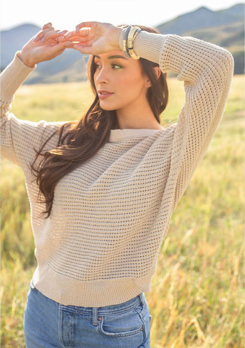 Juliet Metallic Boatneck Sweater