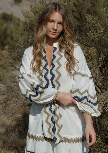 Mona Jacquard Maxi Dress