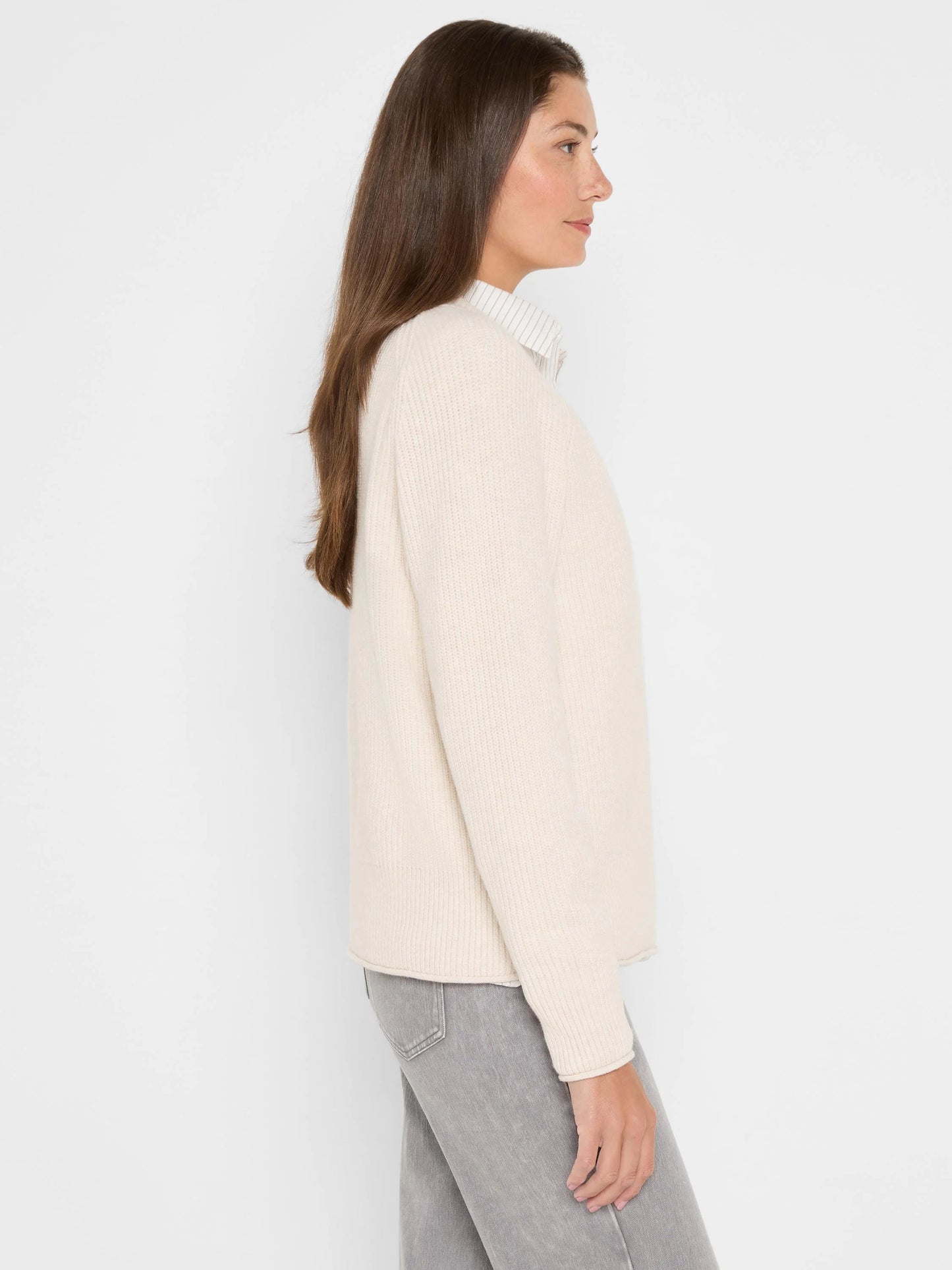 V-Neck Shaker Stitch Sweater