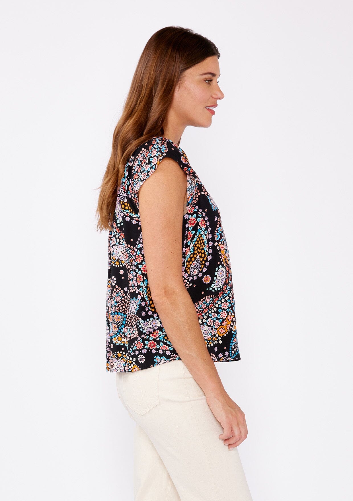 Moonlit Bouquet Flutter Sleeve Top